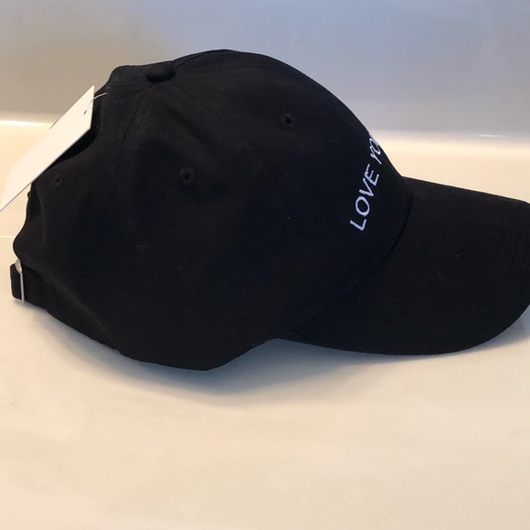 LAST ONE ! “ LOVE YOURSELF” Embroidered black Baseball Cap Motivational Hat NWT‎ - Picture 5 of 6